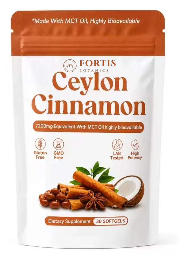 Fortis Ceylon Cinnamon with MCT Oil — 30 softgels