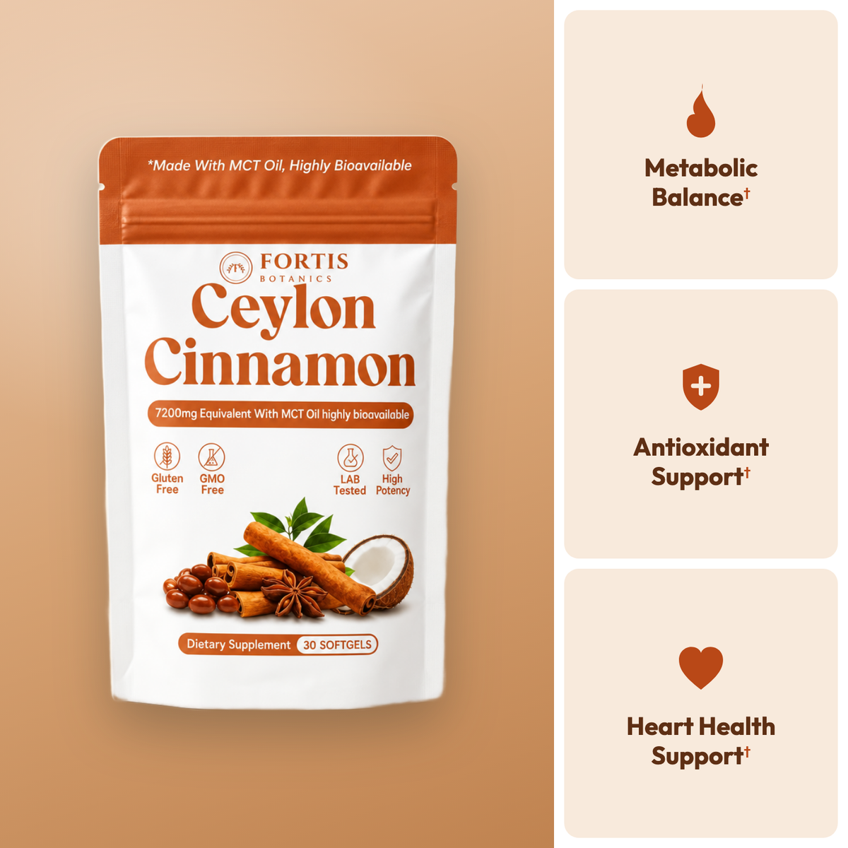 MAIN Fortis Ceylon Cinnamon — metabolic balance support†