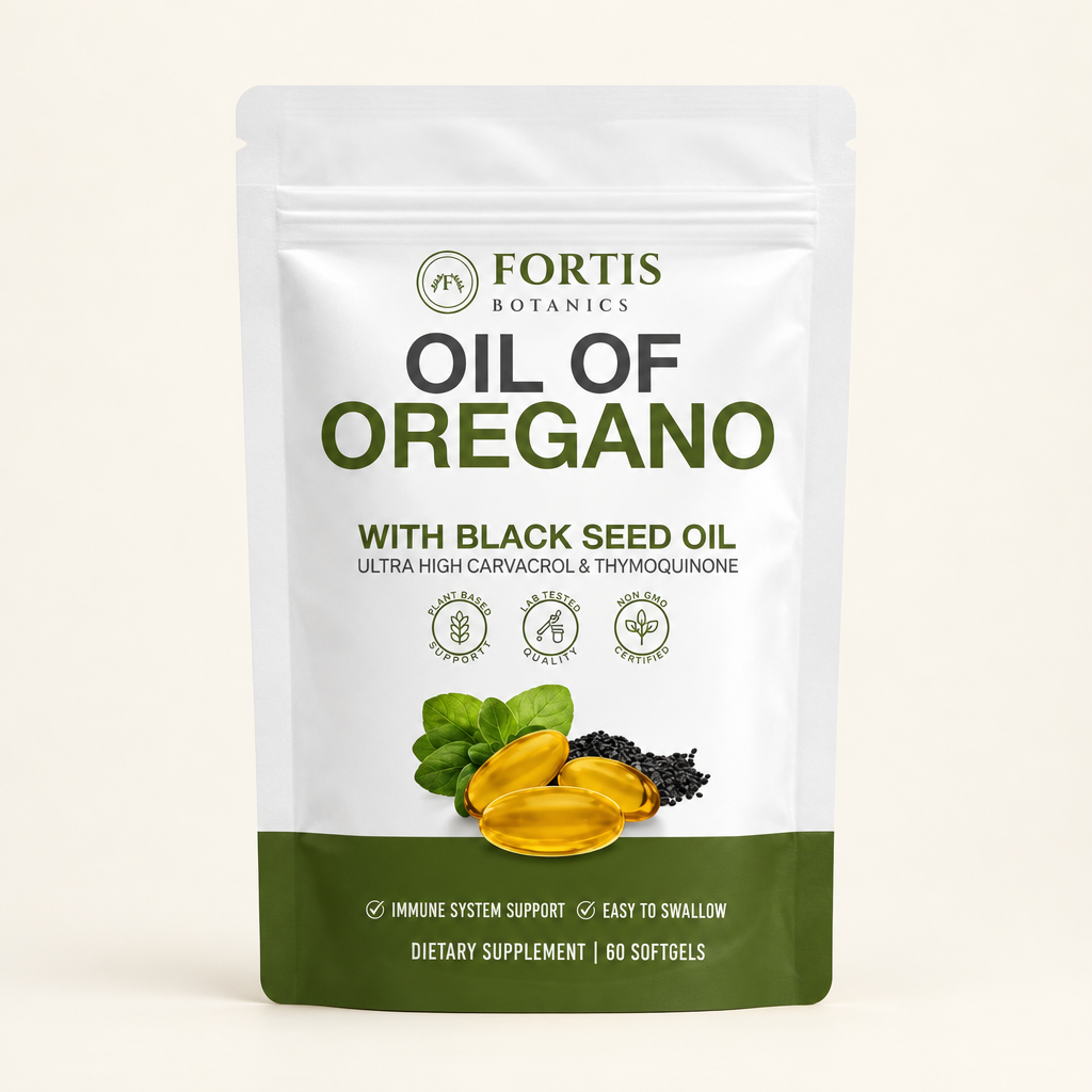 Fortis Oil of Oregano with Black Seed Oil — 60 softgels